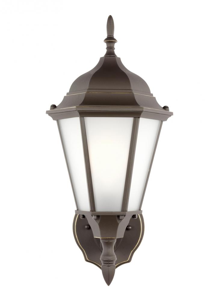 Bakersville traditional 1-light outdoor exterior wall lantern sconce in antique bronze finish with s
