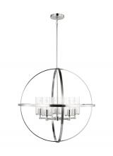 Generation Lighting 3124675-962 - Alturas indoor dimmable 5-light single tier chandelier in brushed nickel finish with spherical steel