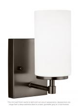 Generation Lighting 4124601-778 - Alturas contemporary 1-light indoor dimmable bath vanity wall sconce in brushed oil rubbed bronze fi