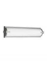 Generation Lighting 4435793S-04 - Braunfels transitional 1-light indoor dimmable bath vanity wall sconce in satin aluminum finish with