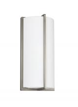 Generation Lighting 4934093S-962 - Faron transitional 1-light indoor dimmable bath vanity wall sconce in brushed nickel silver finish w