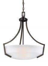 Generation Lighting 6624503-710 - Hanford traditional 3-light indoor dimmable ceiling pendant hanging chandelier pendant light in bron