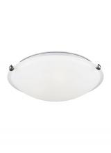 Generation Lighting 7443593S-962 - Clip Ceiling transitional 1-light indoor dimmable flush mount in brushed nickel silver finish with s
