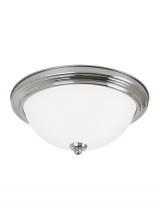 Generation Lighting 77063EN3-05 - Geary transitional 1-light LED indoor dimmable ceiling flush mount fixture in chrome silver finish w