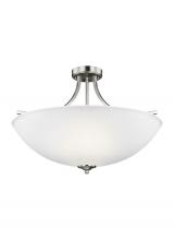 Generation Lighting 7716504EN3-962 - Geary transitional 4-light LED indoor dimmable ceiling flush mount fixture in brushed nickel silver