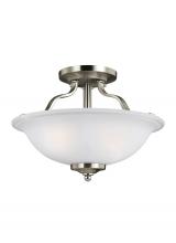 Generation Lighting 7739002-962 - Emmons traditional 2-light indoor dimmable ceiling semi-flush mount in brushed nickel silver finish