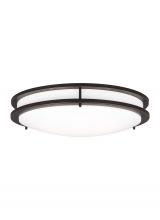 Generation Lighting 7750893S-71 - Mahone traditional dimmable indoor large LED one-light flush mount ceiling fixture in an antique bro
