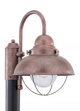 Generation Lighting 8269-44 - Sebring transitional 1-light outdoor exterior post lantern in weathered copper finish with clear see