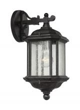 Generation Lighting 84030-746 - Kent traditional 1-light outdoor exterior medium wall lantern sconce in oxford bronze finish with cl