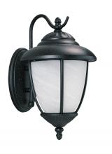 Generation Lighting 84050EN3-185 - Yorktown transitional 1-light LED outdoor exterior large wall lantern sconce in forged iron finish w