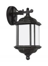 Generation Lighting 84530-746 - Kent traditional 1-light outdoor exterior medium wall lantern sconce in oxford bronze finish with sa