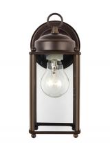 Generation Lighting 8593-71 - New Castle traditional 1-light outdoor exterior large wall lantern sconce in antique bronze finish w