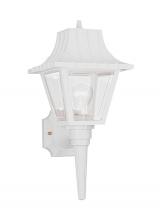 Generation Lighting 8720-15 - Polycarbonate Outdoor traditional 1-light outdoor exterior medium wall lantern sconce in white finis
