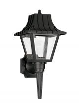 Generation Lighting 8720-32 - Polycarbonate Outdoor traditional 1-light outdoor exterior medium wall lantern sconce in black finis