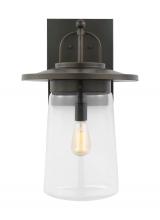 Generation Lighting 8808901EN7-71 - Tybee casual 1-light LED outdoor exterior extra large wall lantern sconce in antique bronze finish w