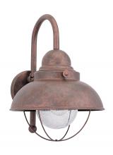 Generation Lighting 8871-44 - Sebring transitional 1-light outdoor exterior large wall lantern sconce in weathered copper finish w