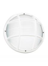 Generation Lighting 89807EN3-15 - Bayside traditional 1-light LED outdoor exterior wall or ceiling mount in white finish with polycarb