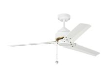 Visual Comfort & Co. Fan Collection 3AR54RZWBBS - Arcade 54 - Matte White w Burnished Brass