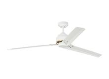 Visual Comfort & Co. Fan Collection 3ARR68RZWBBS - Arcade 68 - Matte White w Burnished Brass