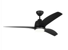 Visual Comfort & Co. Fan Collection 3AVLCR54MBKD - Avila 54" Dimmable Integrated LED Indoor/Outdoor Coastal Black Ceiling Fan with Light Kit, Remot