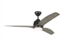 Visual Comfort & Co. Fan Collection 3AVLR54AGPD - Avila 54" Dimmable Integrated LED Indoor/Outdoor Aged Pewter Ceiling Fan with Light Kit, Remote