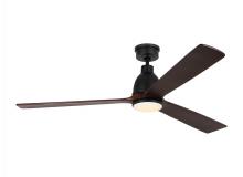 Visual Comfort & Co. Fan Collection 3BRYSM60MBKD - Bryden Smart 60" Dimmable Indoor/Outdoor Integrated LED Midnight Black Ceiling Fan with Remote C