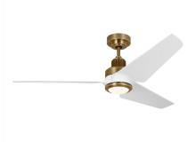 Visual Comfort & Co. Fan Collection 3RULSM52HABD - Ruhlmann Smart 52" Dimmable Indoor/Outdoor Integrated LED Antique Brass Ceiling Fan with Remote