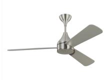 Visual Comfort & Co. Fan Collection 3STMSM52BSD - Streaming Smart 52" Dimmable Indoor/Outdoor Integrated LED Brushed Steel Ceiling Fan with Remote