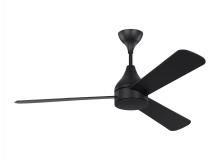 Visual Comfort & Co. Fan Collection 3STMSM52MBKD - Streaming Smart 52" Dimmable Indoor/Outdoor Integrated LED Black Ceiling Fan with Remote Control