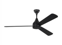 Visual Comfort & Co. Fan Collection 3STMSM60MBKD - Streaming Smart 60" Dimmable Indoor/Outdoor Integrated LED Black Ceiling Fan with Remote Control